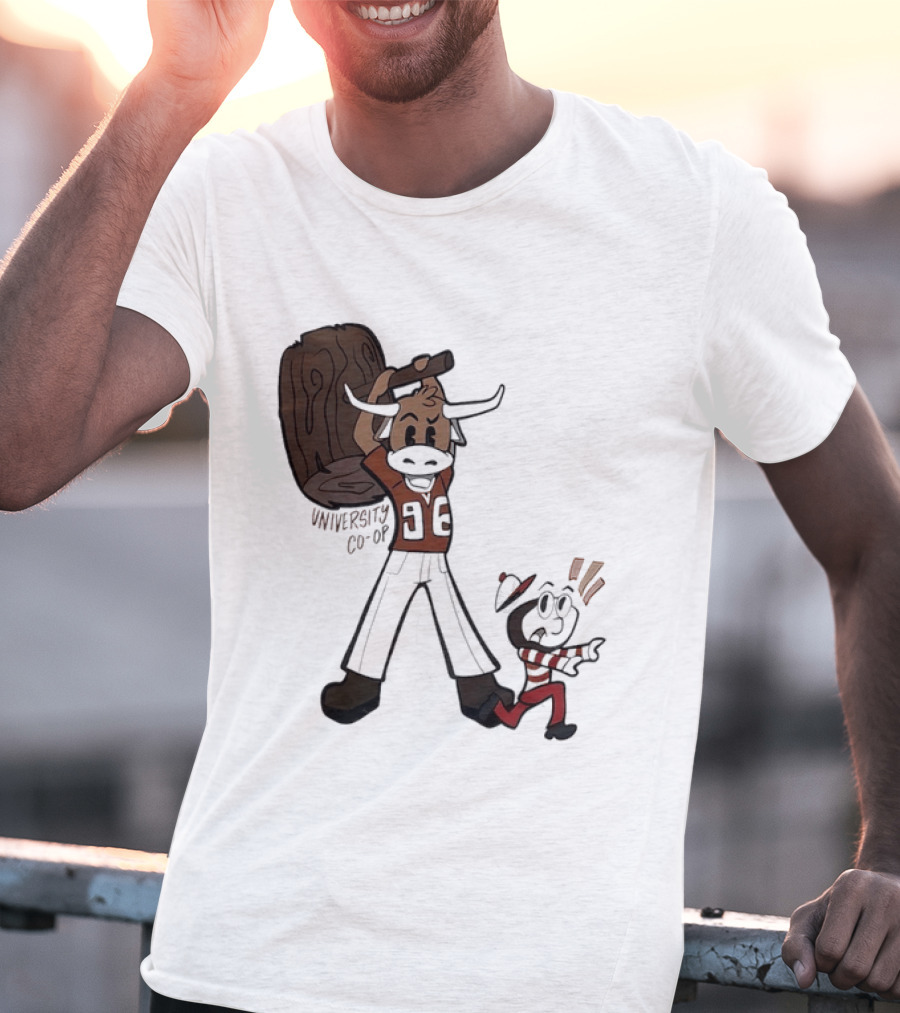 University Co Op Texas Longhorns Vs Ohio State Buckeyes 96 Mascot Showdown T-Shirt