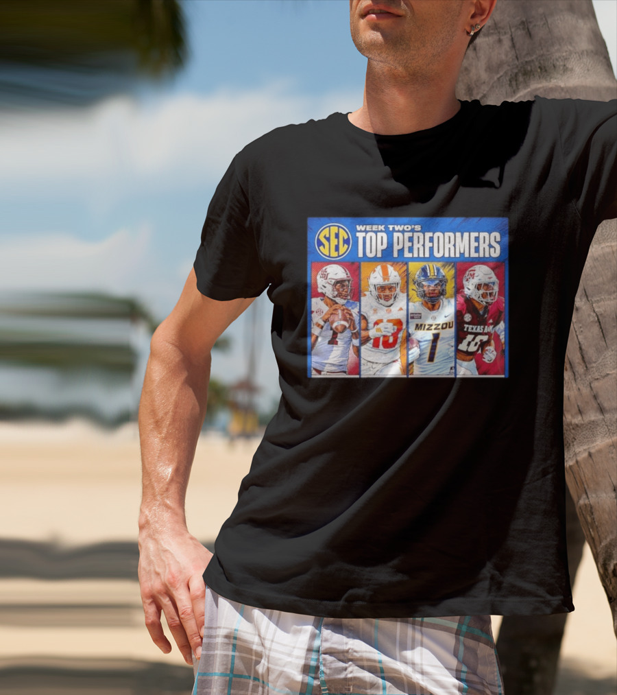 2026 SEC Week 2 Top Passing Performers Oklahoma Tennessee Mizzou Texas A&M T-Shirt