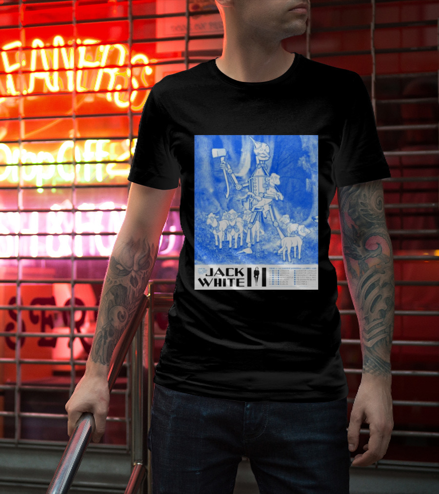 Jack White United Kingdom And Ireland 2026 Tour Tin Man With Sheep T-Shirt
