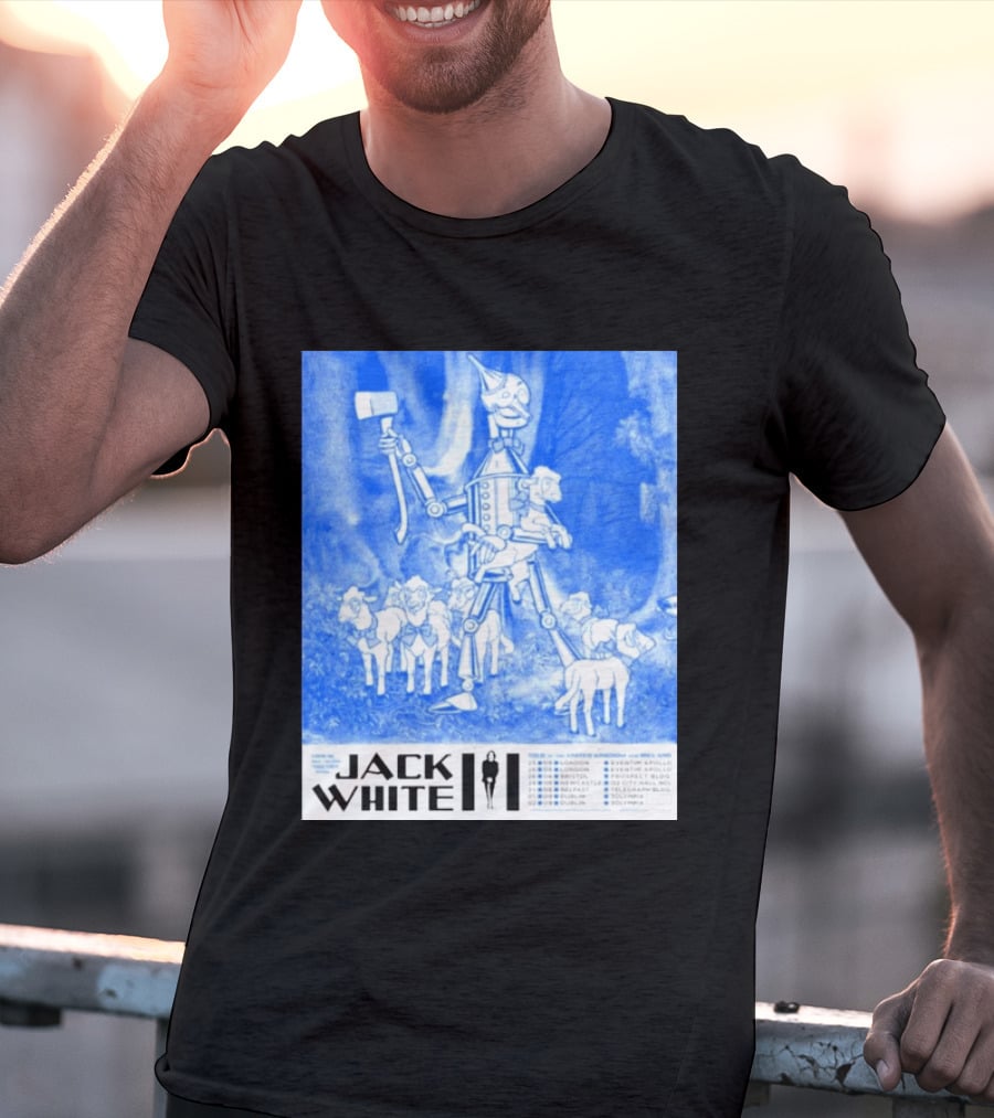 Jack White United Kingdom And Ireland 2026 Tour Tin Man With Sheep T-Shirt