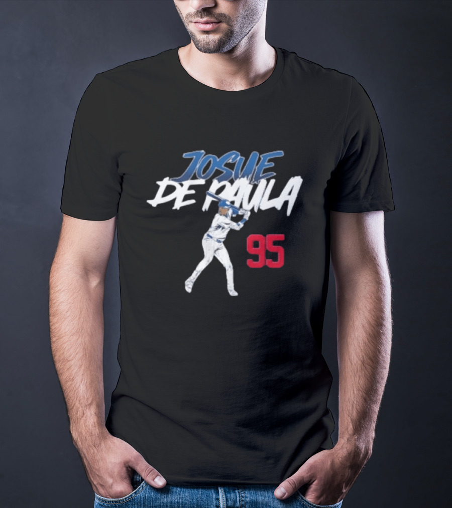 Josue De Paula 95 Dodgers Slugger Baseball Swing T-Shirt