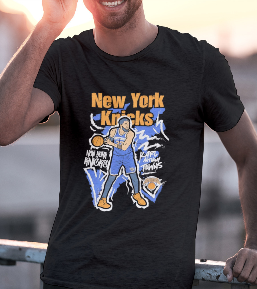 New York Knicks NBA Karl Anthony Towns Basketball T-Shirt