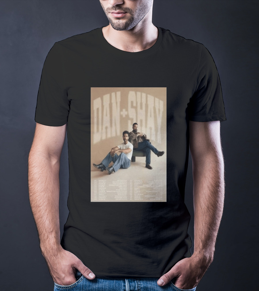 Dan + Shay 2026 Tour Dates Featuring North America Locations T-Shirt