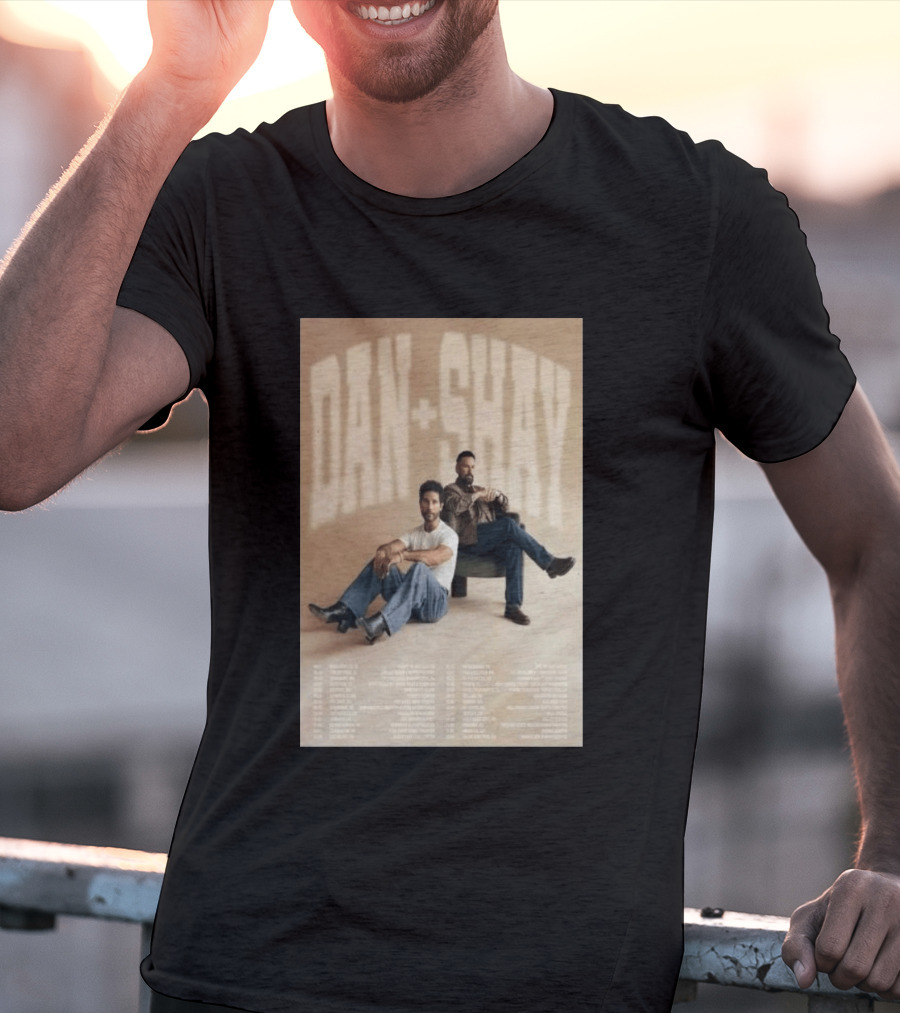 Dan + Shay 2026 Tour Dates Featuring North America Locations T-Shirt