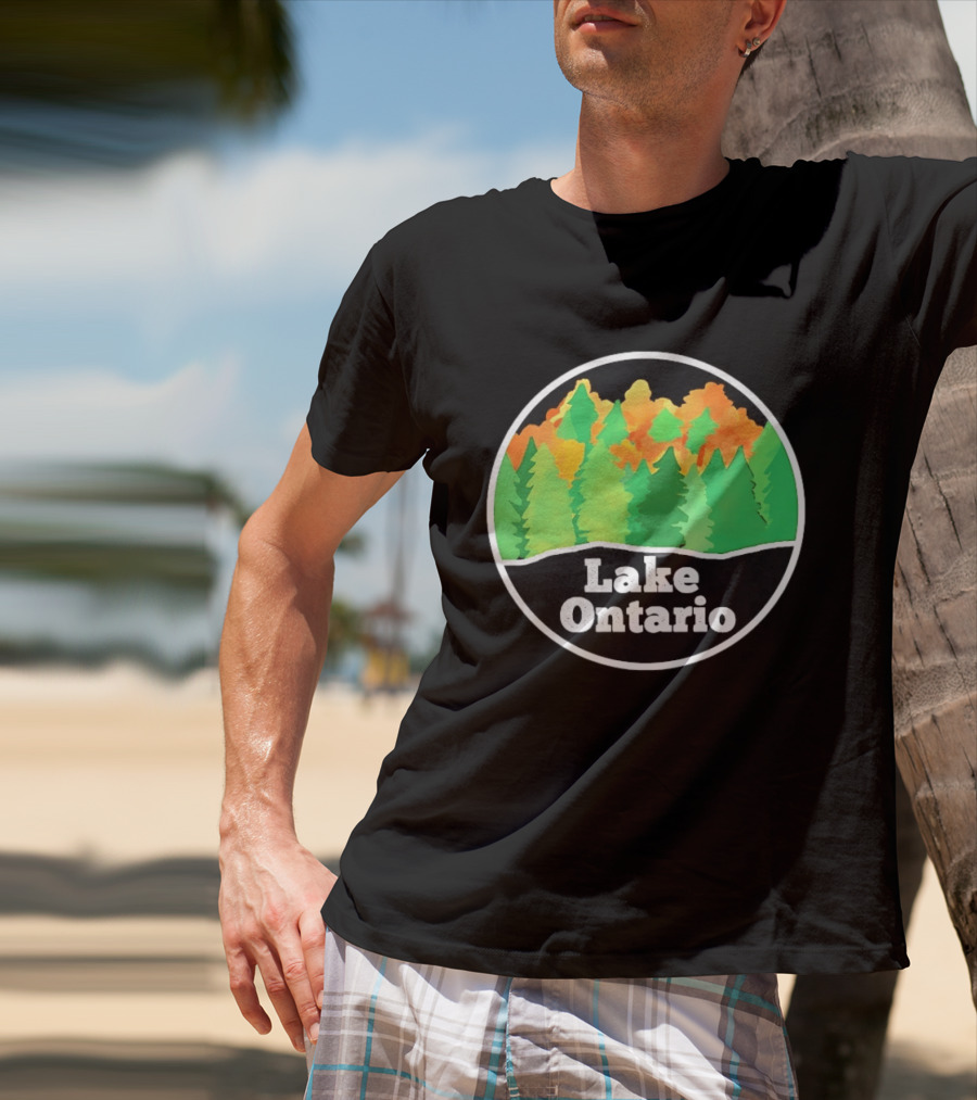 Lake Ontario Colorful Forest Landscape Nature Outdoors T-Shirt