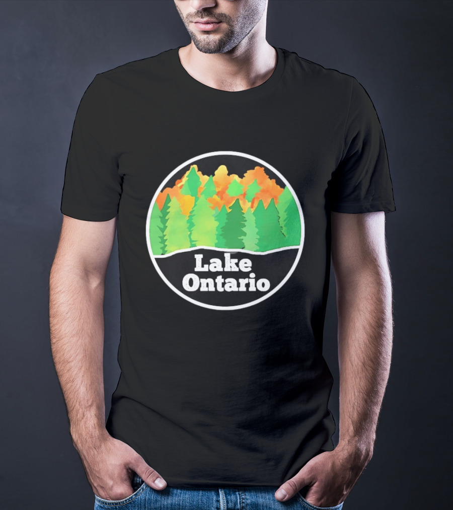 Lake Ontario Colorful Forest Landscape Nature Outdoors T-Shirt