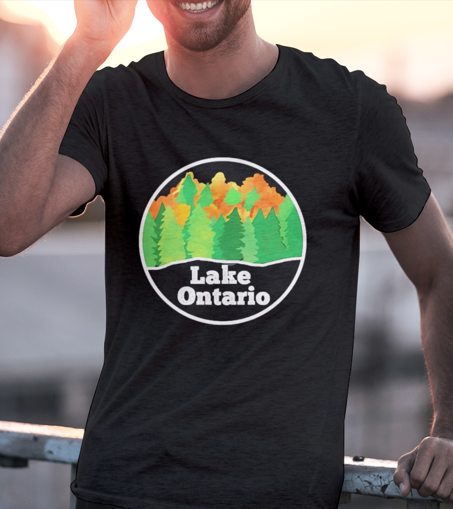 Lake Ontario Colorful Forest Landscape Nature Outdoors T-Shirt