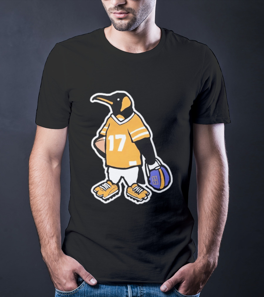DNVR Number 17 Penguin In Denver Football Gear T-Shirt
