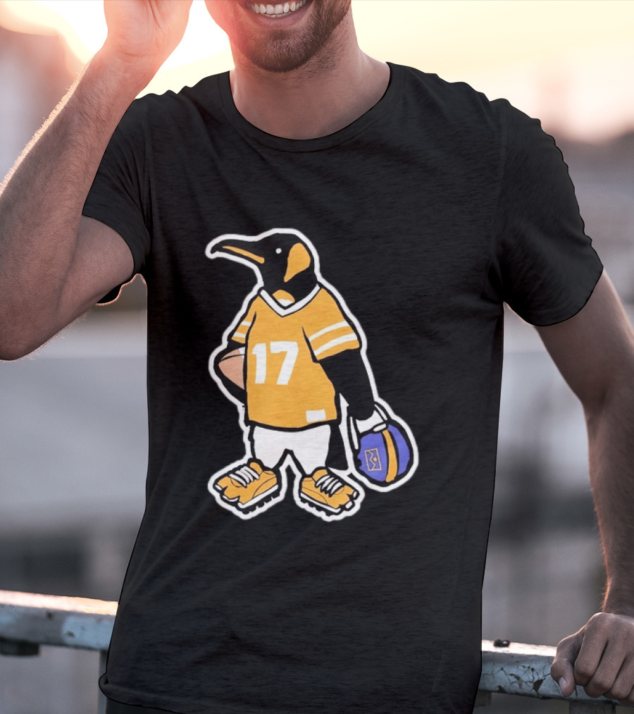 DNVR Number 17 Penguin In Denver Football Gear T-Shirt