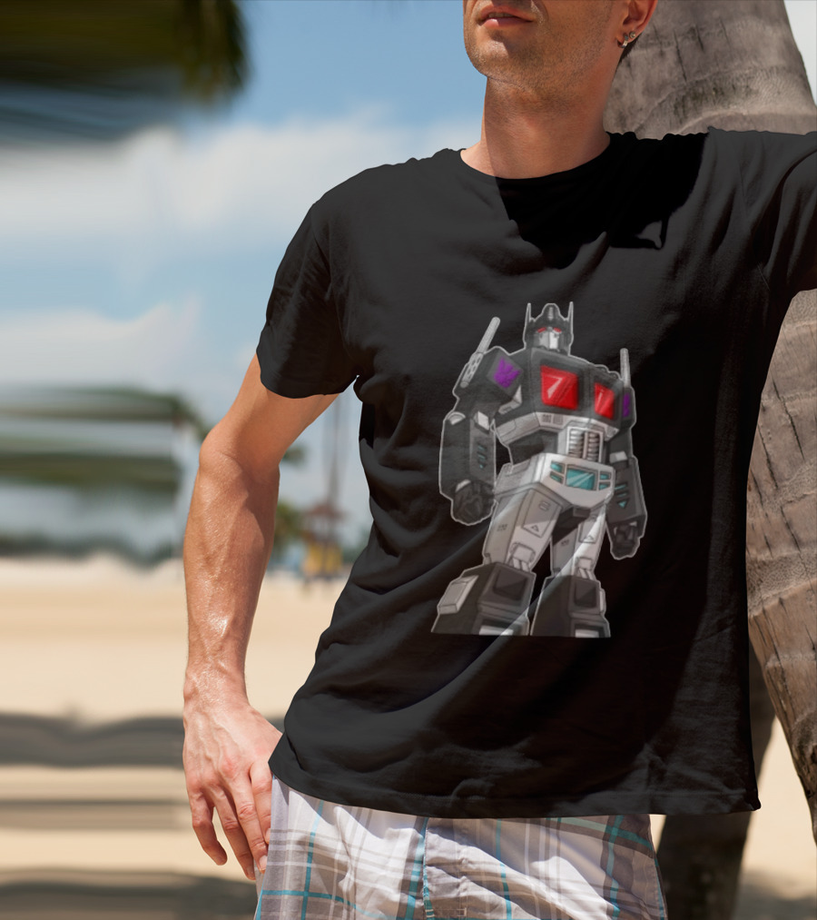 Transformers Decepticons Ajs Black Robot Red Windows Grid Cartoon T-Shirt