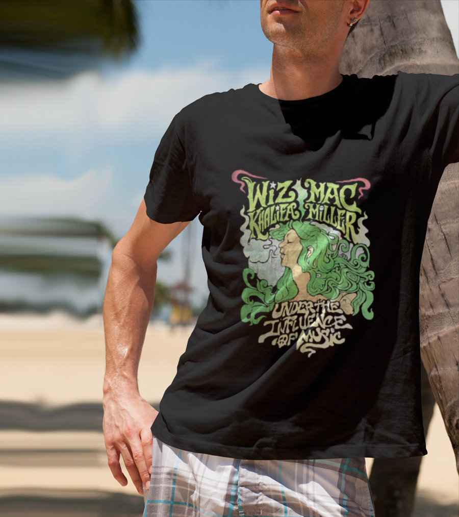 Wiz Khalifa Mac Miller Under The Influence Of Music Tour Colorful T-Shirt