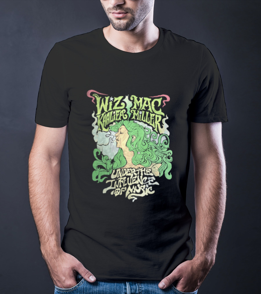 Wiz Khalifa Mac Miller Under The Influence Of Music Tour Colorful T-Shirt