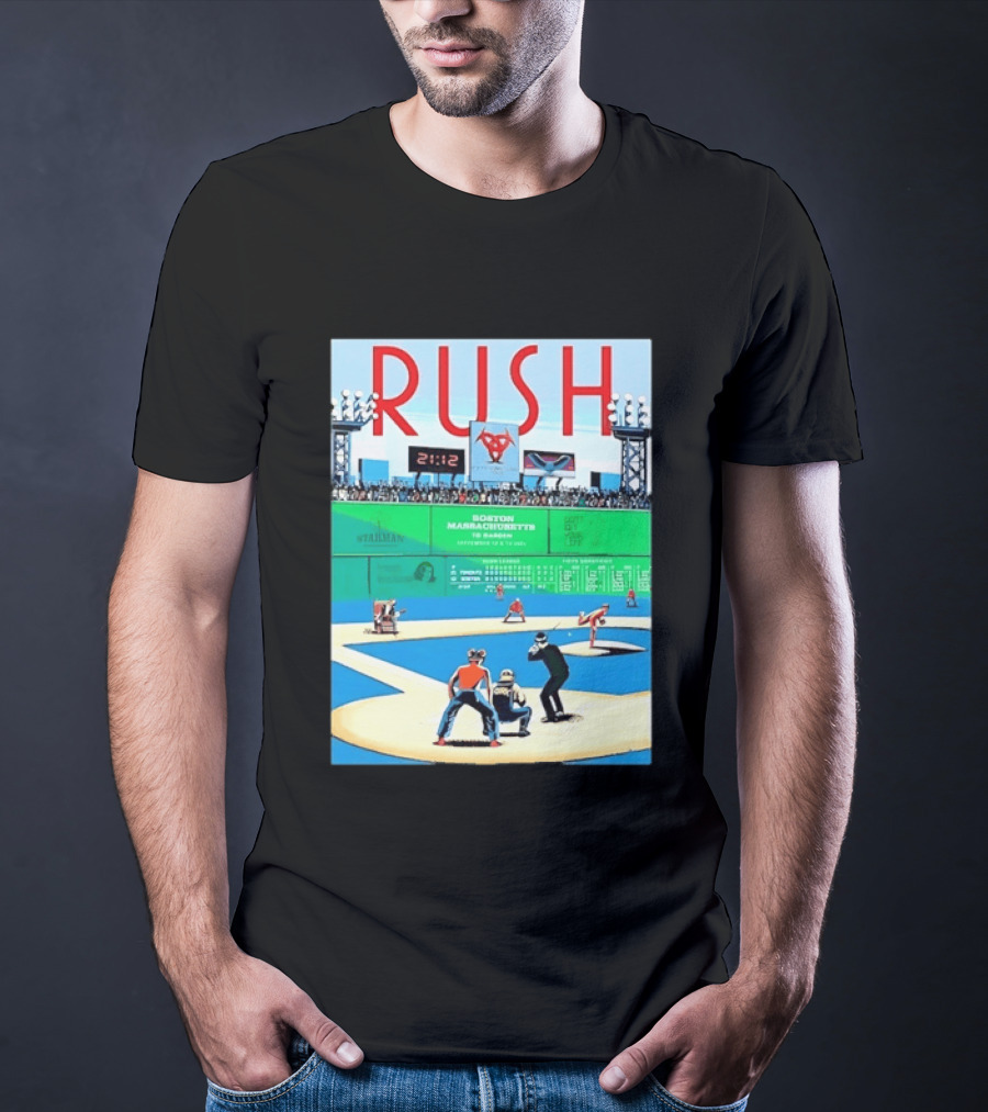 Rush 2112 Fifty Something Tour Boston Massachusetts TD Garden September 5 2024 Stadium Baseball T-Shirt