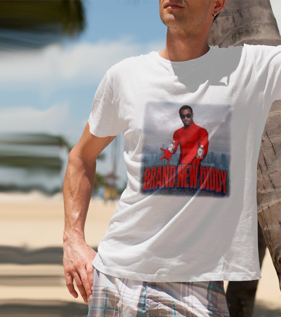Brand New Diddy Red Outfit With Baby Oil Sean Combs City T-Shirt