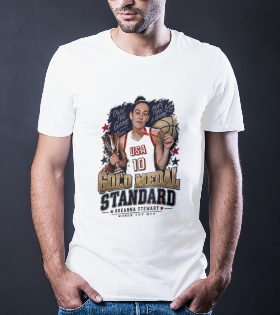 USA 10 Gold Medal Standard Breanna Stewart Basketball T-Shirt