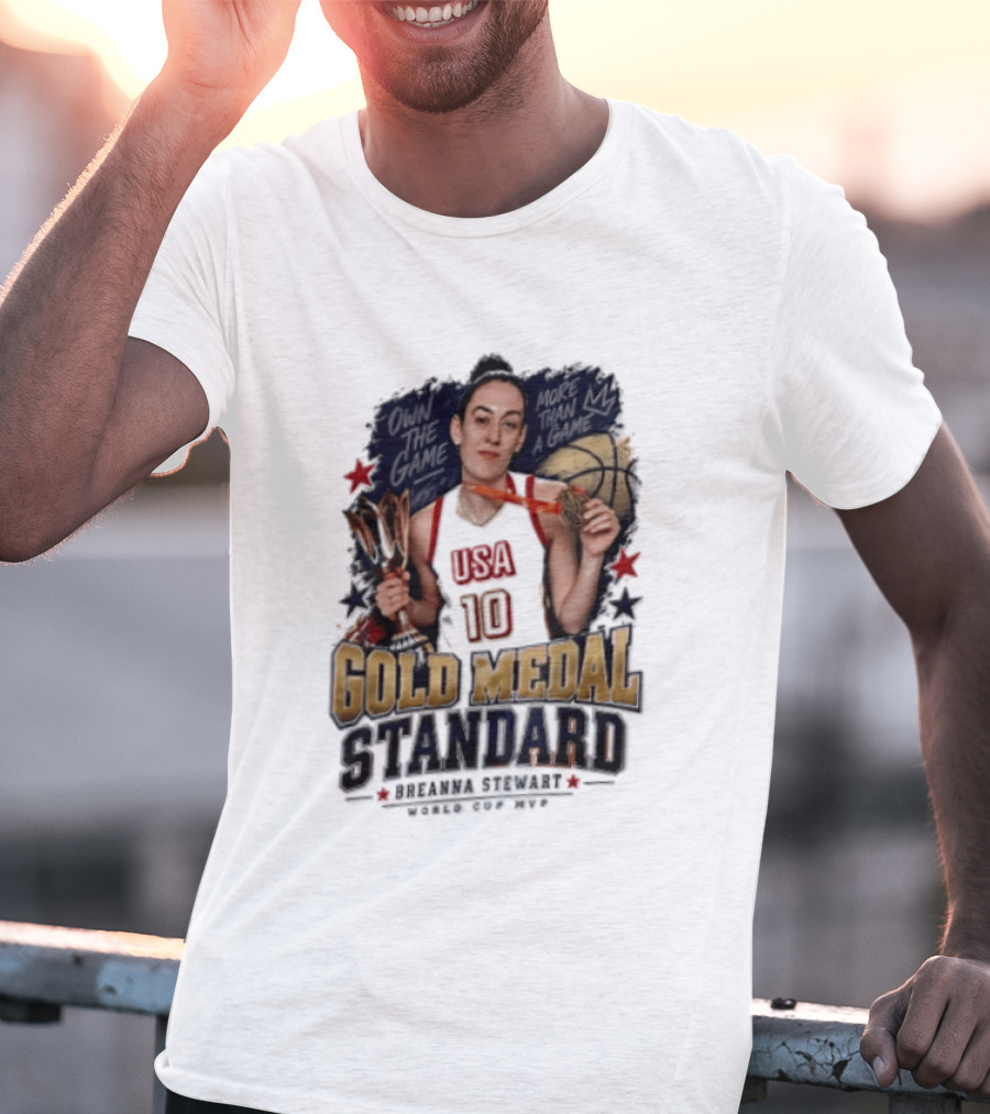 USA 10 Gold Medal Standard Breanna Stewart Basketball T-Shirt
