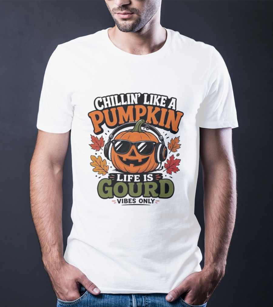 Chillin' Like A Pumpkin Life Is Gourd Vibes Only T-Shirt