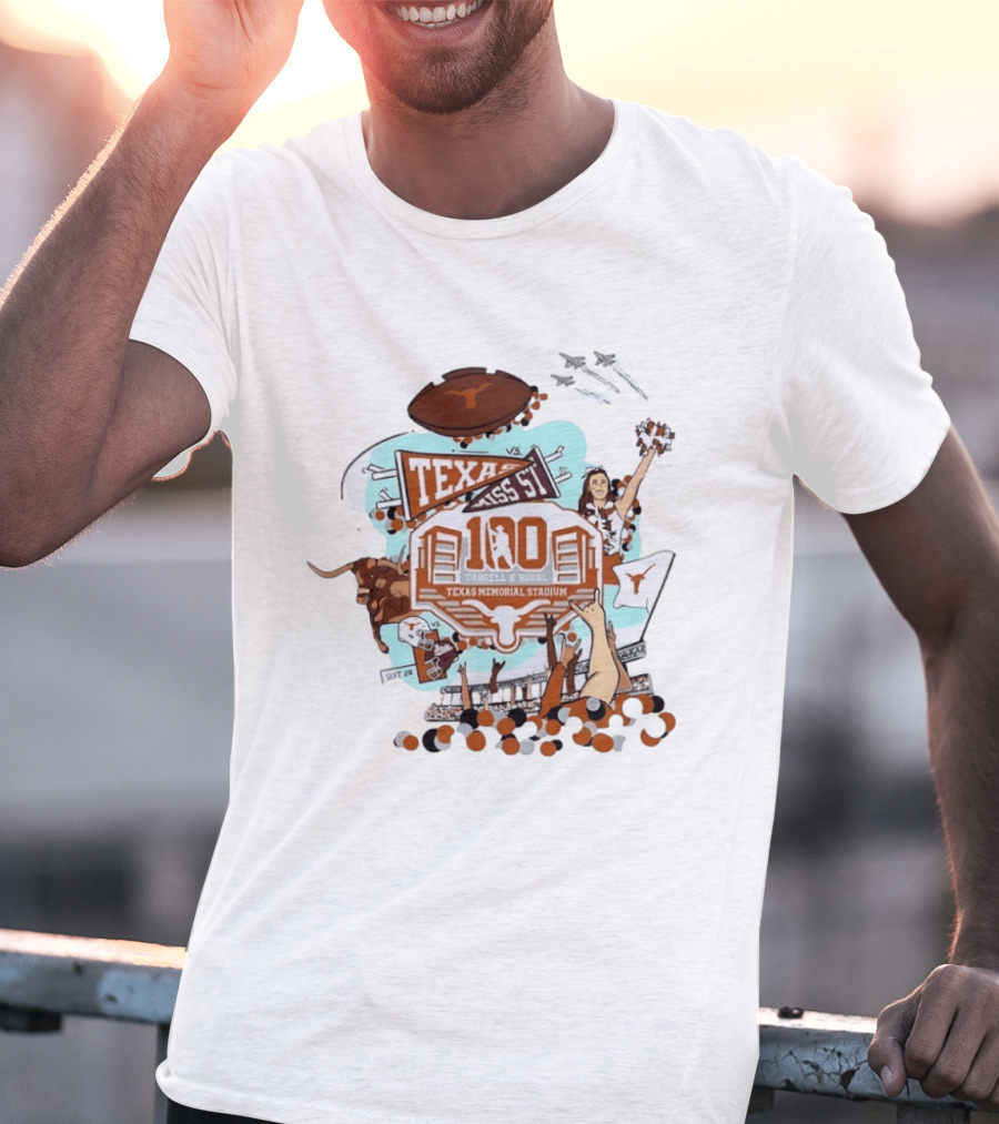 Darrell K Royal Texas Memorial Stadium 100 Years Texas Vs Mississippi State Anniversary Game T-Shirt