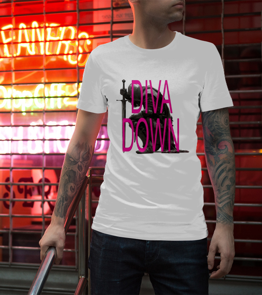Diva Down Knight Sword Warrior Armor T-Shirt