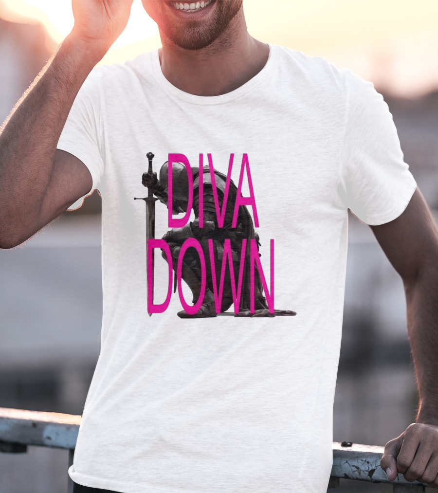 Diva Down Knight Sword Warrior Armor T-Shirt