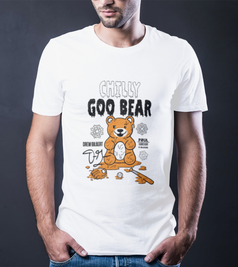 Drew Gilbert New York Mets Chilly Goo Bear Foul Territory MLB Players T-Shirt