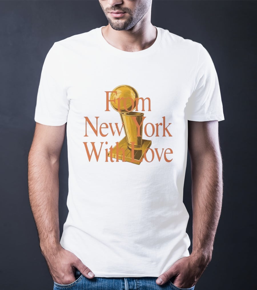 From New York With Love Bricks And Wood Basketball Trophy T-Shirt