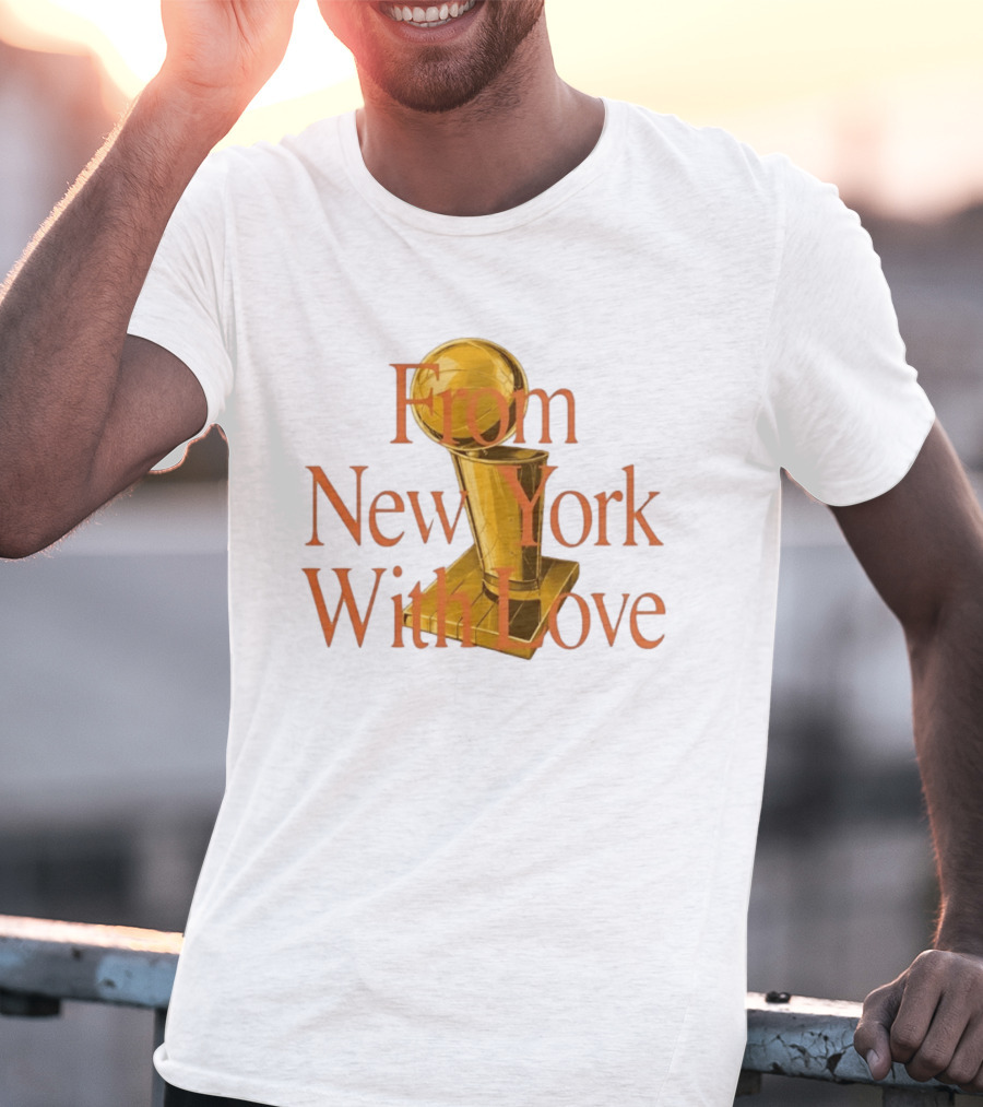 From New York With Love Bricks And Wood Basketball Trophy T-Shirt