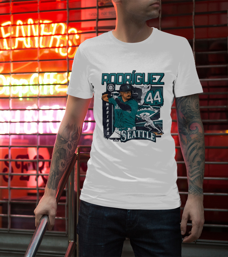Rodríguez 44 Seattle Mariners Baseball Player T-Shirt