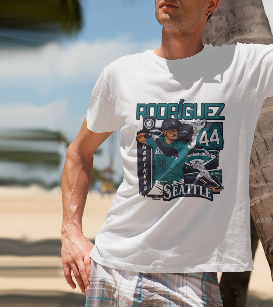 Rodríguez 44 Seattle Mariners Baseball Player T-Shirt