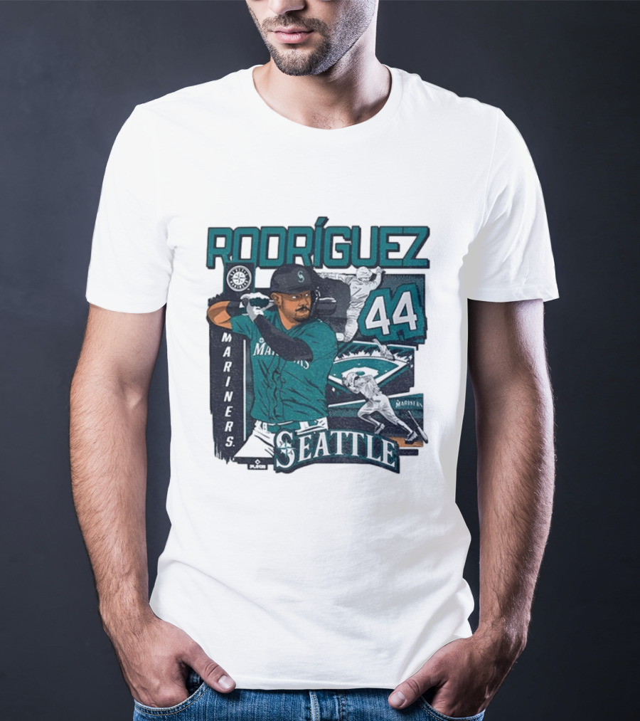Rodríguez 44 Seattle Mariners Baseball Player T-Shirt