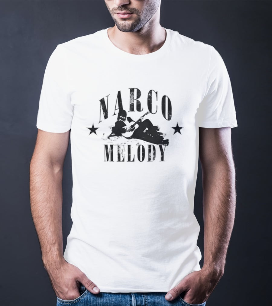 Narco Melody Distressed Guitarist Musician Stars T-Shirt