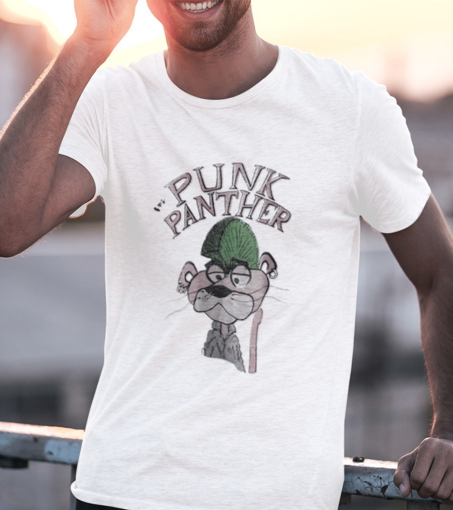Punk Panther Green Mohawk Pink Panther T-Shirt