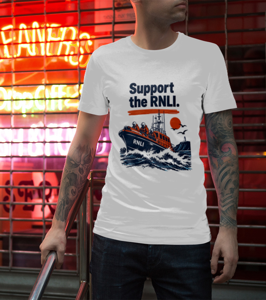 Support The RNLI Lifeboat Crew Royal National Lifeboat Institution T-Shirt