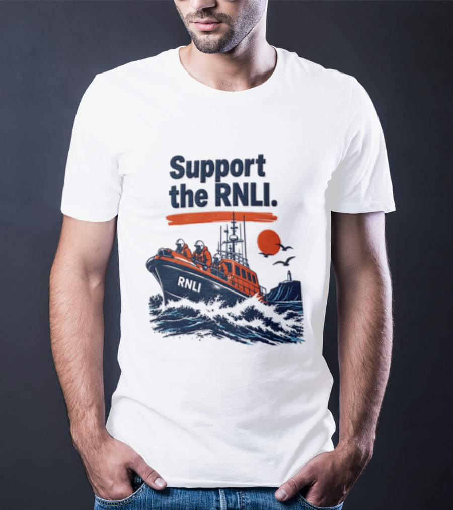 Support The RNLI Lifeboat Crew Royal National Lifeboat Institution T-Shirt