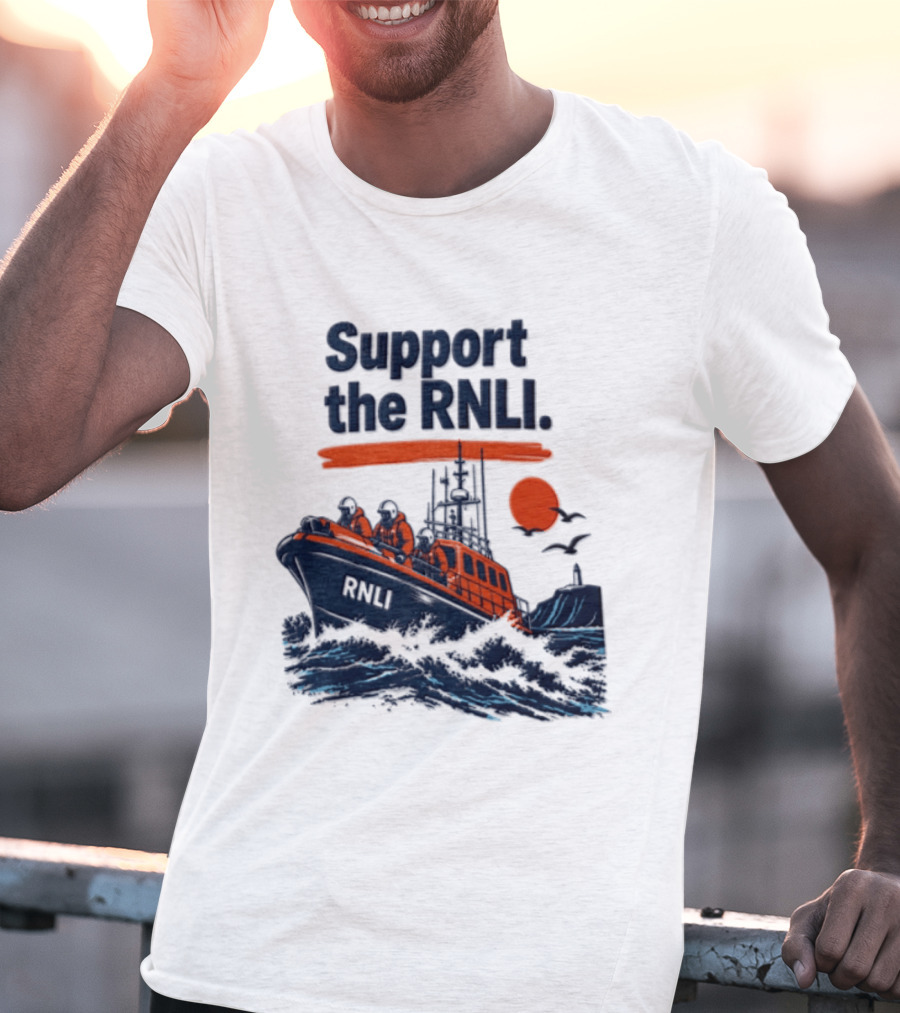 Support The RNLI Lifeboat Crew Royal National Lifeboat Institution T-Shirt
