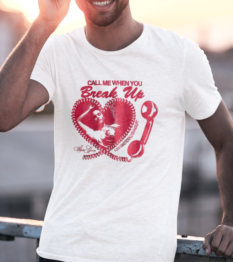 Selena Gomez Call Me When You Break Up Heart Wrench T-Shirt