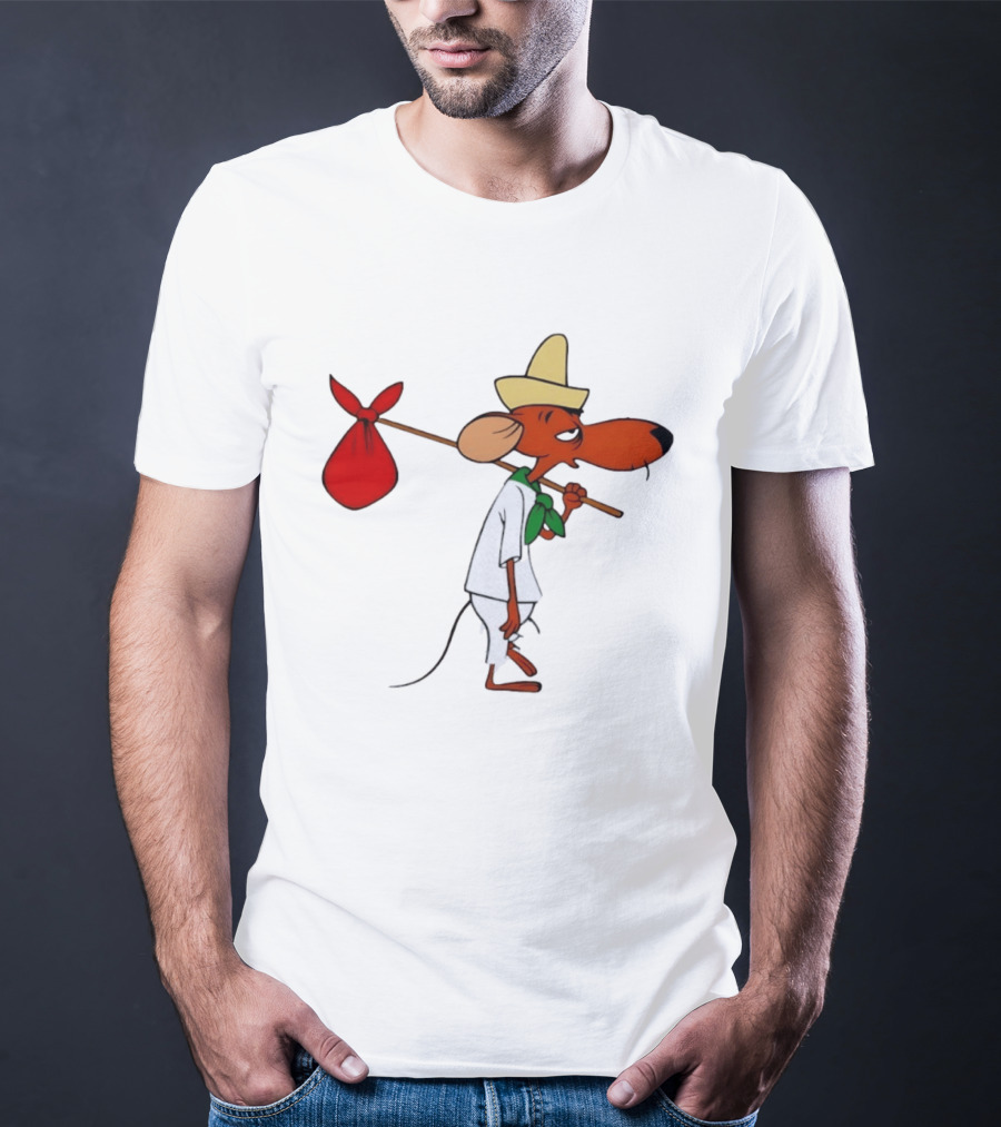 Speedy Gonzales Iconic Cartoon Character With Bindlestick T-Shirt