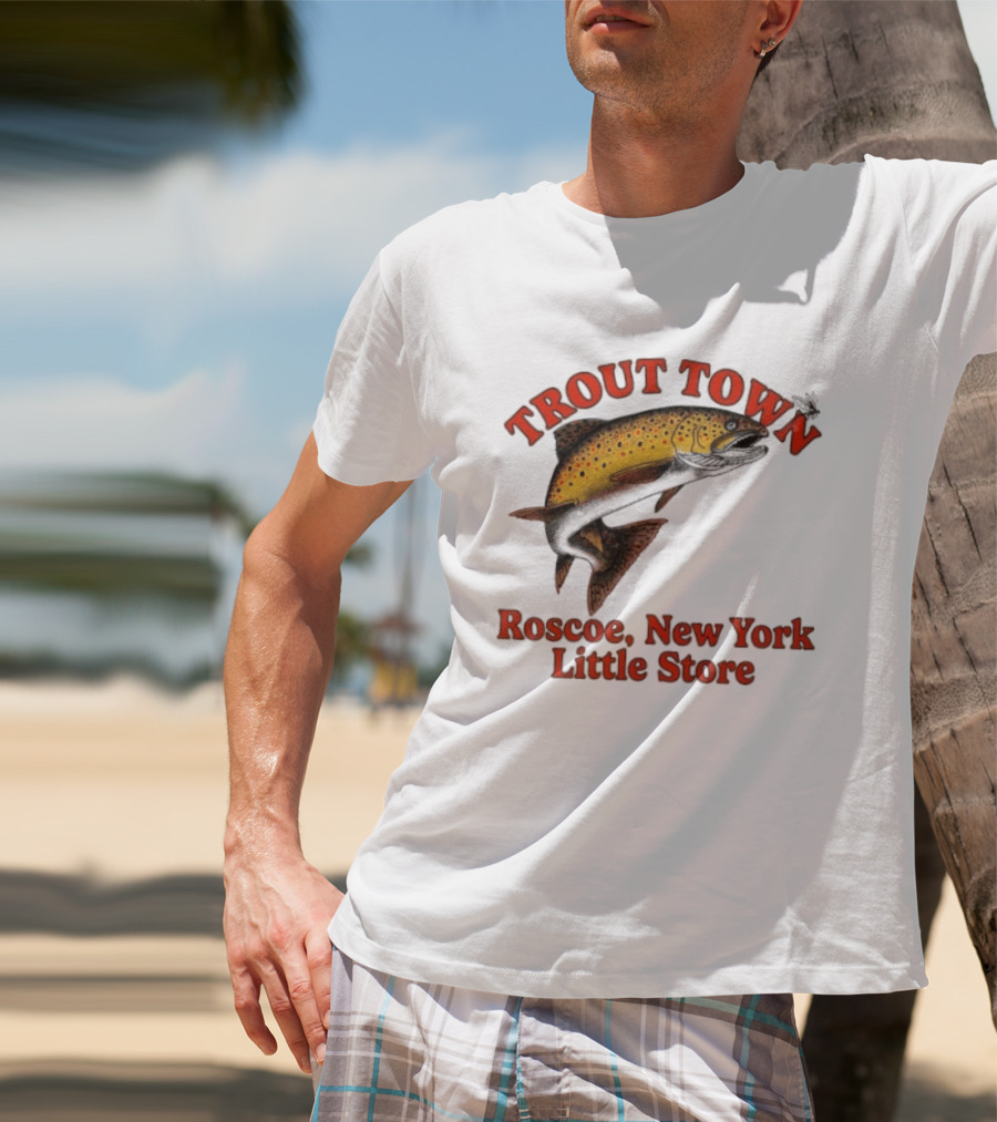 Trout Town Roscoe New York Little Store Fish T-Shirt