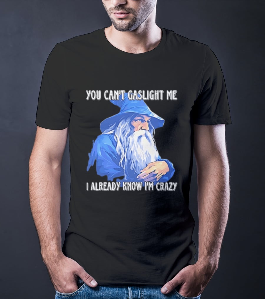 You Can't Gaslight Me I Already Know I'm Crazy Wizard Robe And Hat T-Shirt