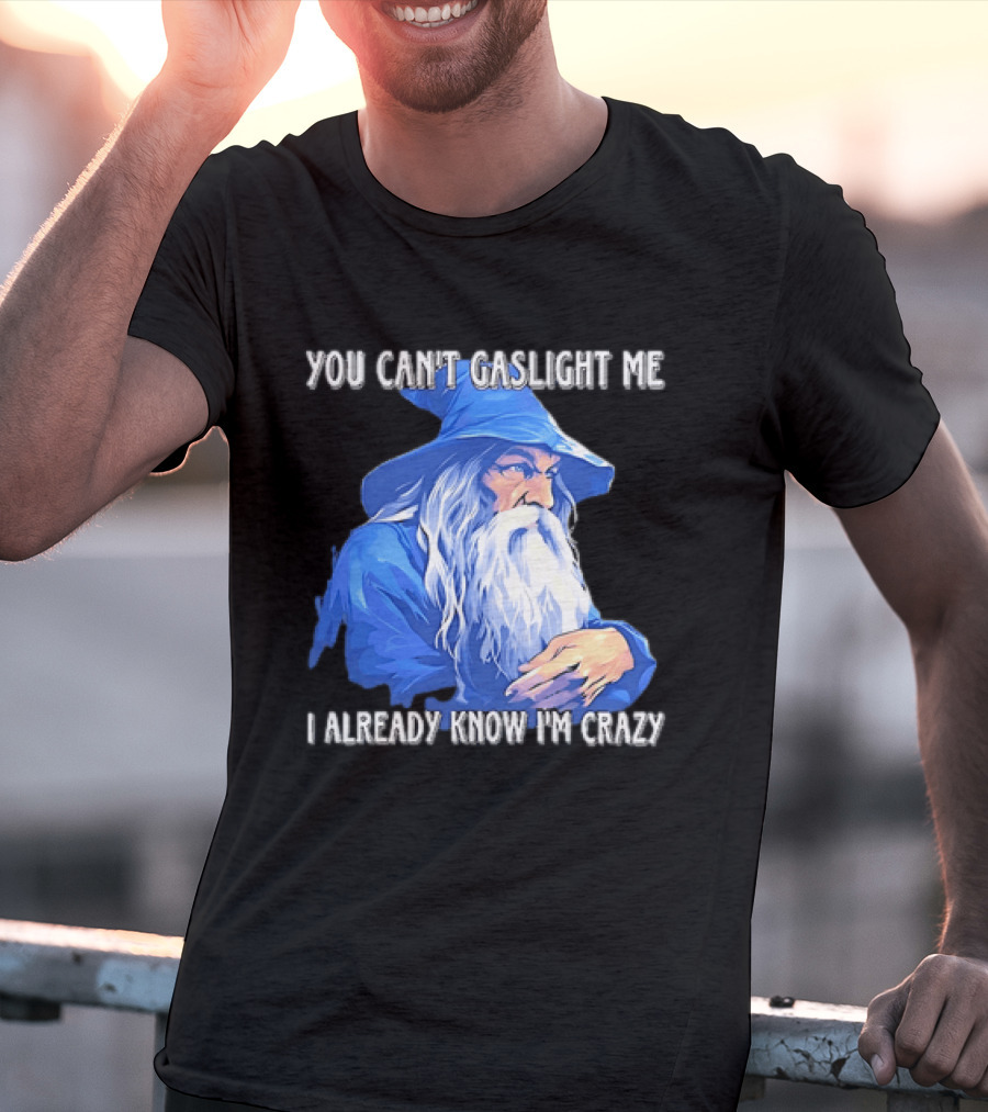 You Can't Gaslight Me I Already Know I'm Crazy Wizard Robe And Hat T-Shirt