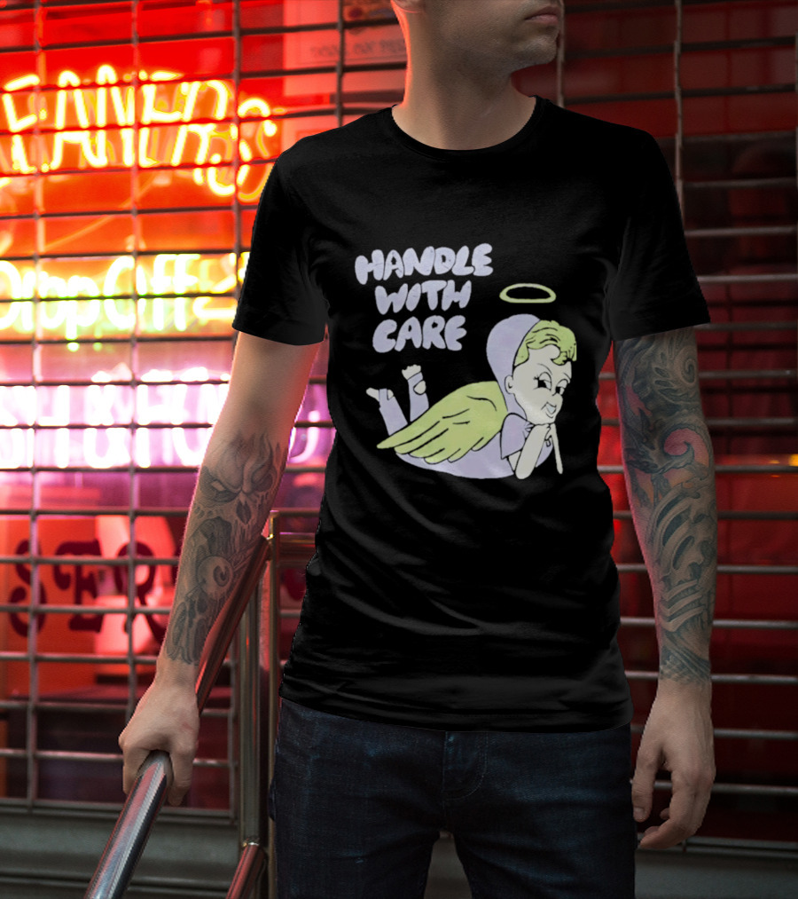 Handle With Care Angel Pastel Halo Wings T-Shirt