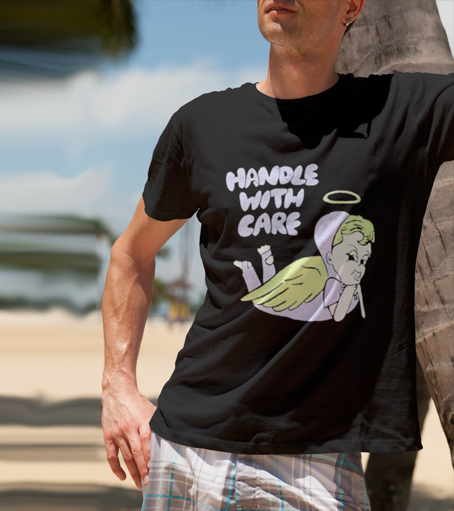 Handle With Care Angel Pastel Halo Wings T-Shirt