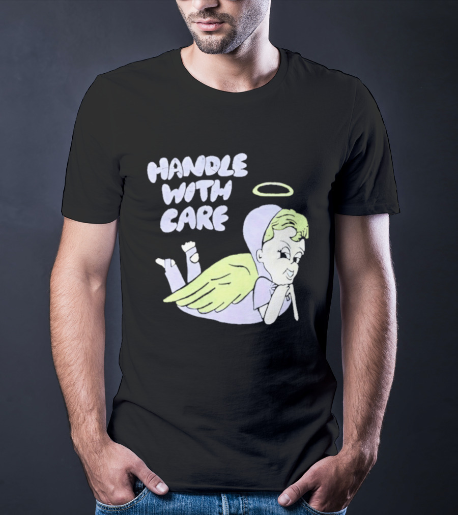Handle With Care Angel Pastel Halo Wings T-Shirt