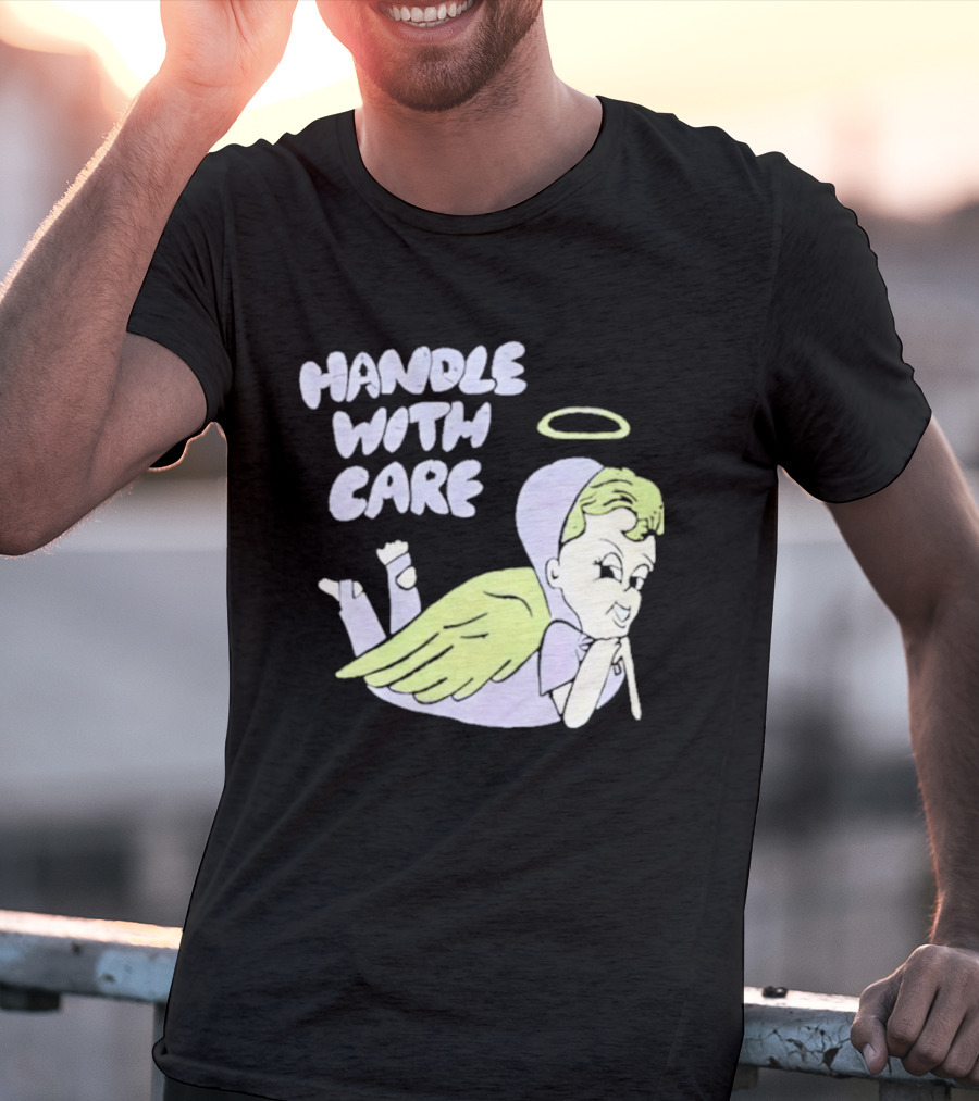Handle With Care Angel Pastel Halo Wings T-Shirt