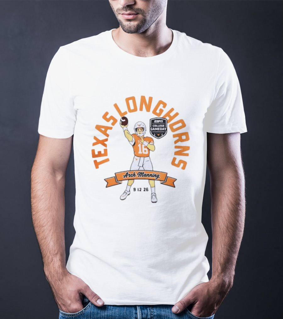 Arch Manning Texas Longhorns ESPN College Gameday 9 12 26 T-Shirt