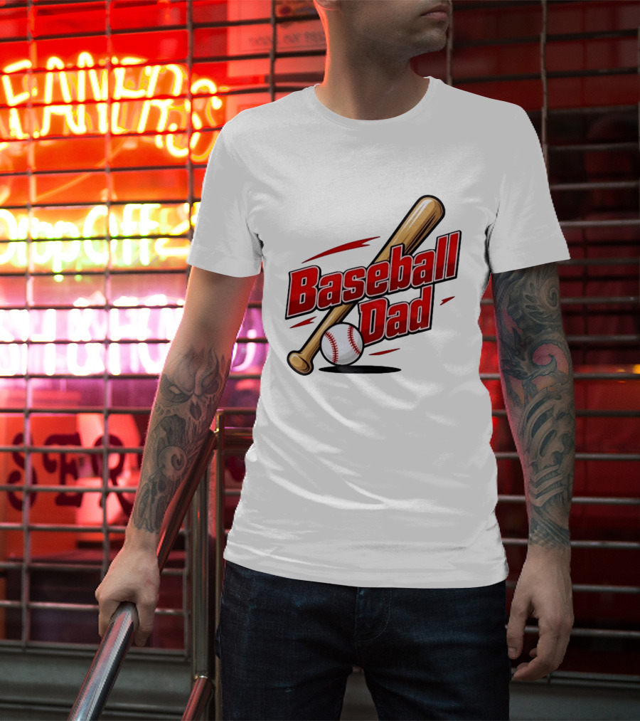 Baseball Dad Bat And Ball Sports T-Shirt