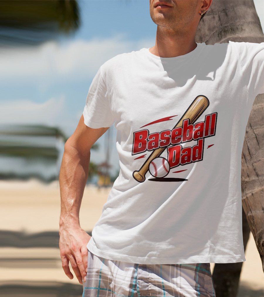 Baseball Dad Bat And Ball Sports T-Shirt