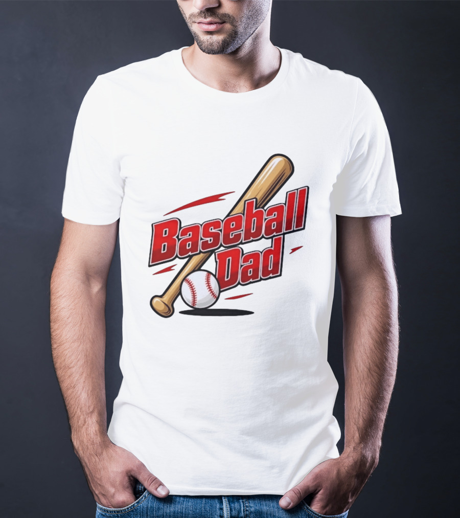 Baseball Dad Bat And Ball Sports T-Shirt