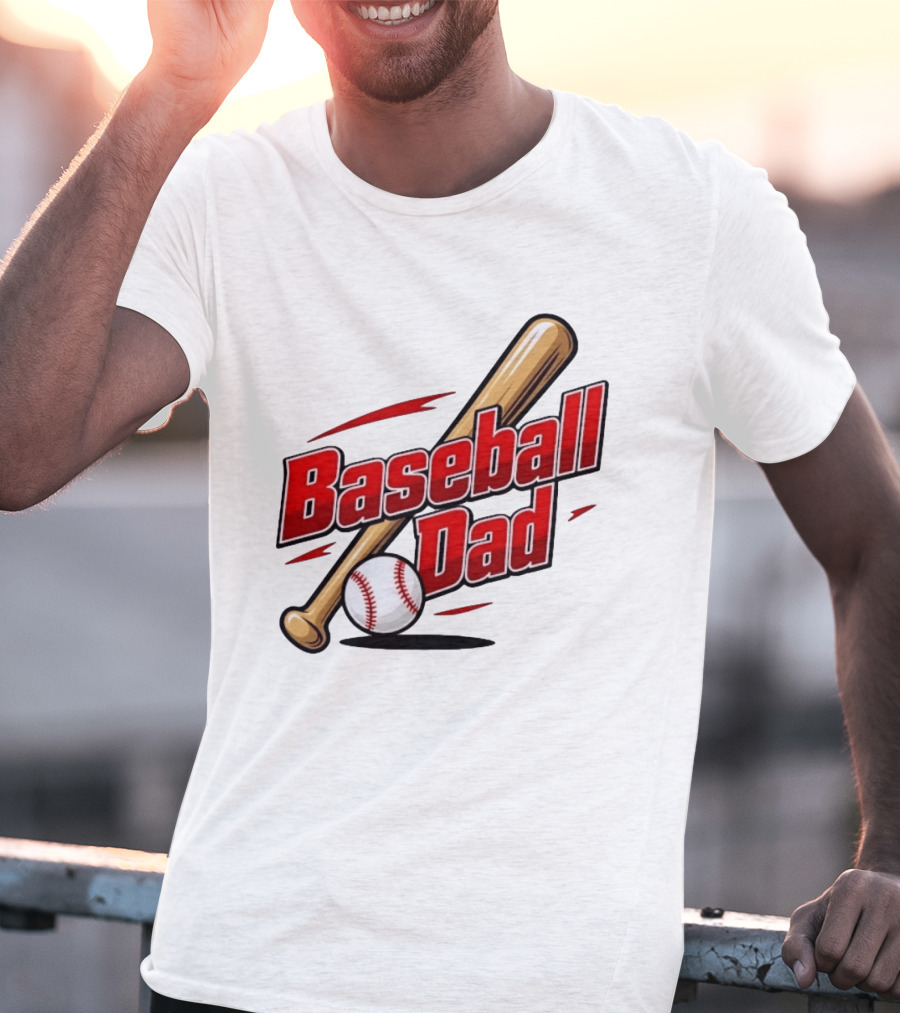 Baseball Dad Bat And Ball Sports T-Shirt