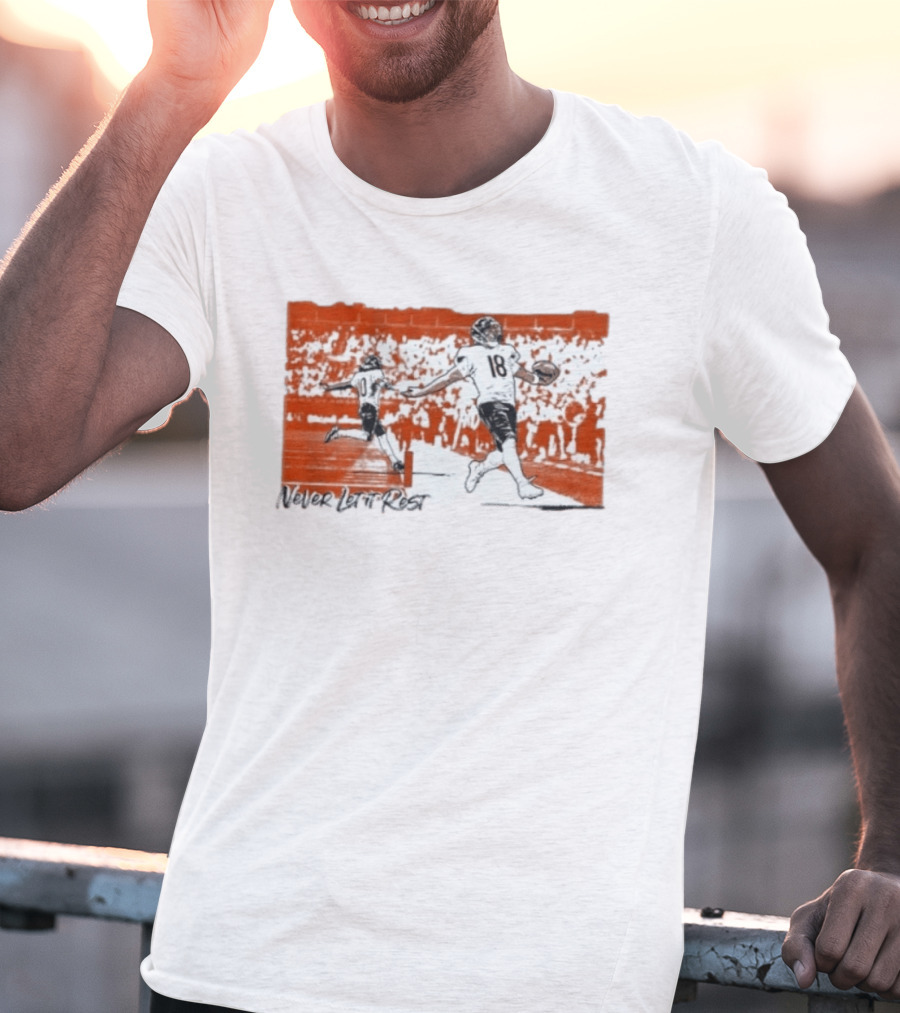 Caleb Williams Luther Burden III Never Let It Rest Chicago Bears Football T-Shirt